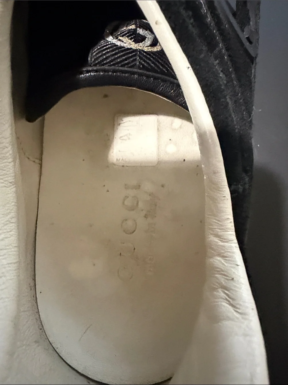 Gucci Black Suede & Leather Low-Top Sneakers